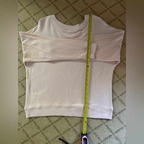 Rails light pink long sleeved crew neck crop sweatshirt with text details - L - Picture 9 of 11